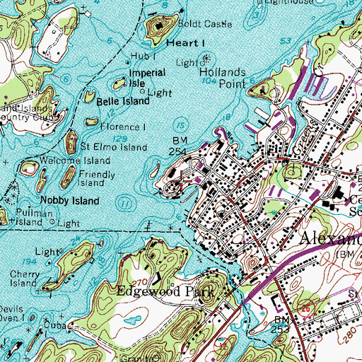 Topographic Map of Saint Lawrence Episcopal Church, NY