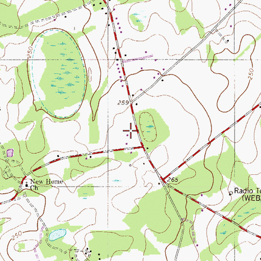 Topographic Map of Red Oak Fire Department, SC