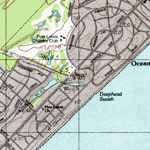 Topographic Map of Myrtle Beach Fire Department Station 2, SC
