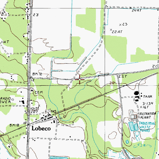 Topographic Map of Sheldon Fire Department Station 41, SC