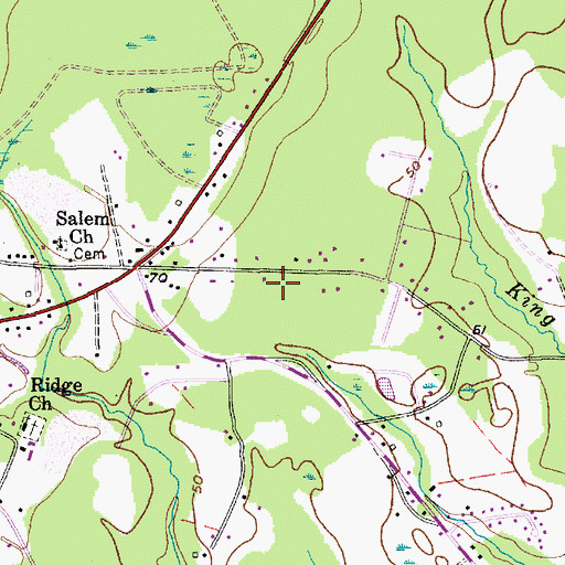 Topographic Map of Pine Ridge Fire Department Station 1, SC