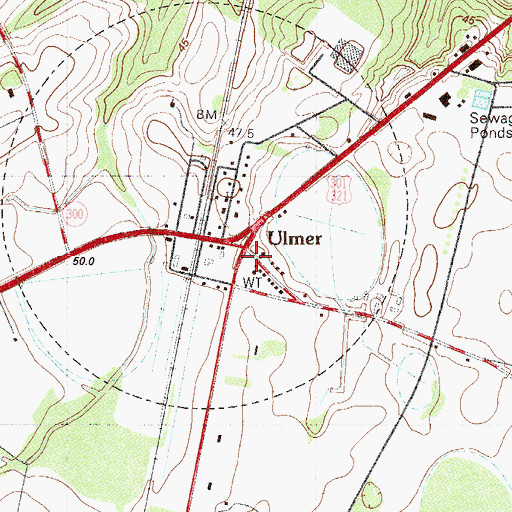 Topographic Map of Allendale Fire Department Station 300, SC
