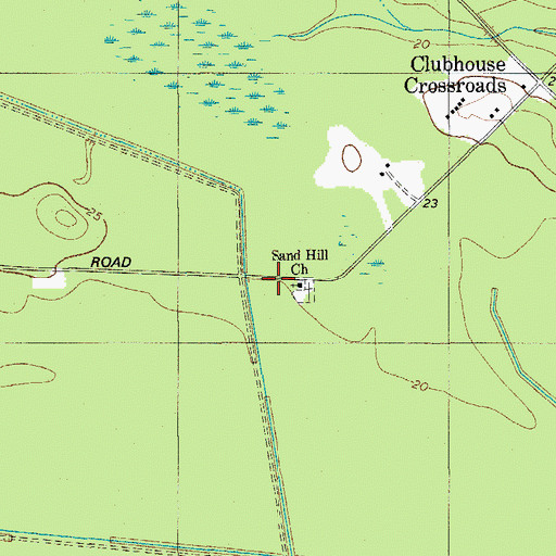 Topographic Map of Sandhill Volunteer Fire Department Number 1, SC