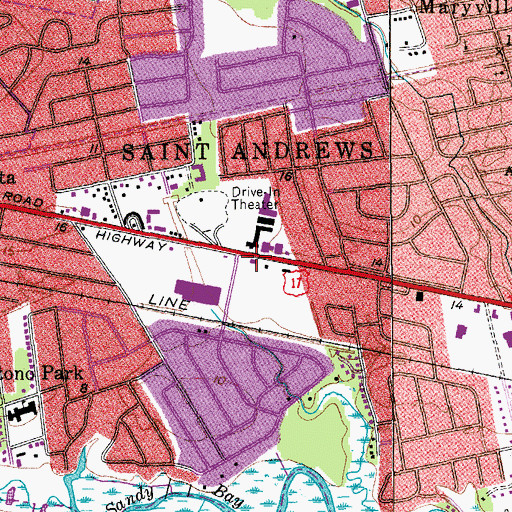 Topographic Map of City of Charleston Fire Department Station 11, SC