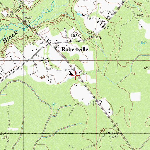 Topographic Map of Jasper Fire Department Station 44, SC