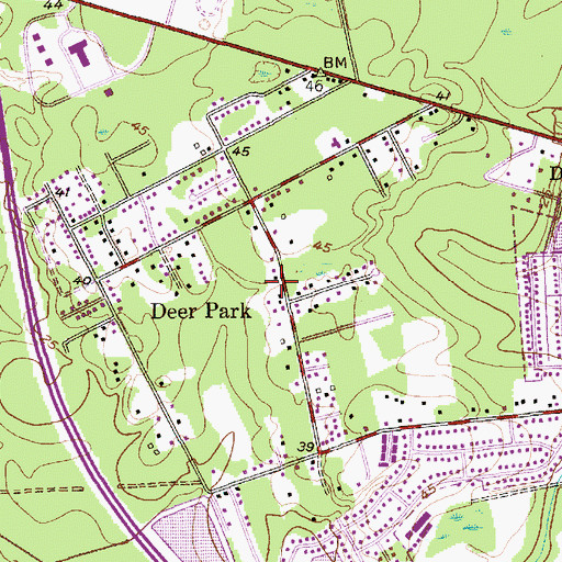 Topographic Map of North Charleston Fire Department Station 9, SC