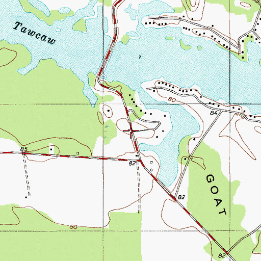 Topographic Map of Clarendon Fire Department Station 8, SC