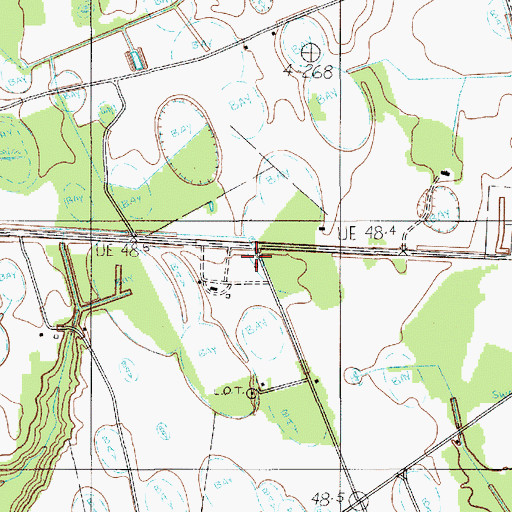 Topographic Map of Providence Fire Department Station 2, SC