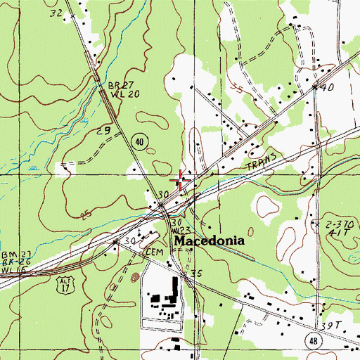 Topographic Map of Macedonia Fire Department Station 1, SC