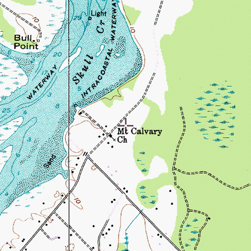 Topographic Map of Hilton Head Island Fire Rescue Station 4, SC