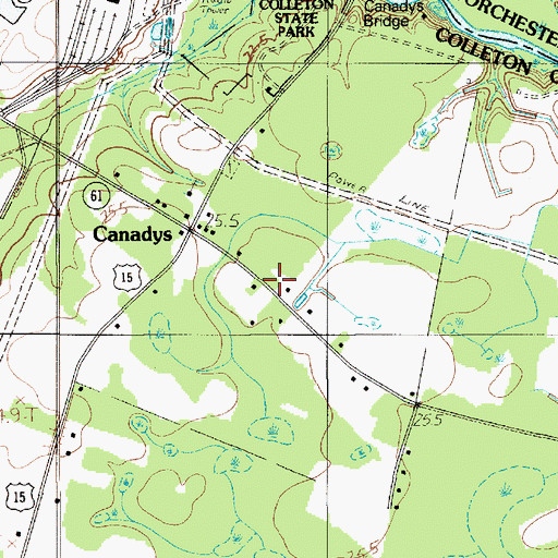 Topographic Map of Colleton County Fire Department Station 5, SC