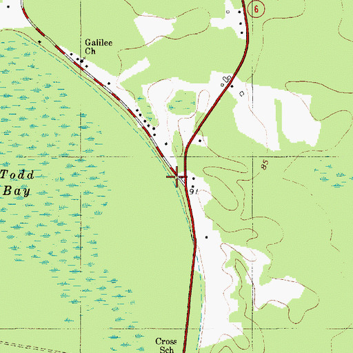 Topographic Map of Cross Fire Department Station 1, SC