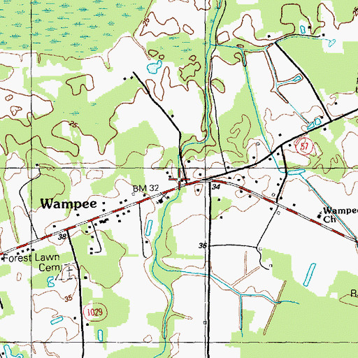 Topographic Map of Horry County Fire Department Station 5, SC