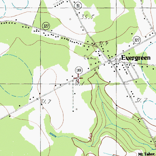 Topographic Map of Howe Springs Fire Department Station 2, SC