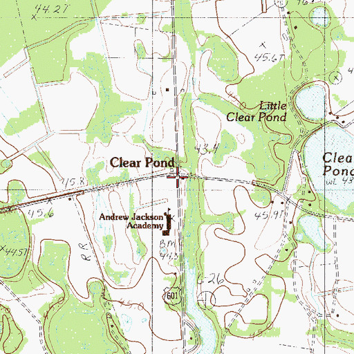 Topographic Map of Clear Pond Fire Department Station 4, SC
