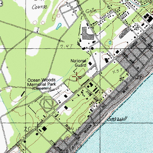 Topographic Map of City of Myrtle Beach Fire Department Station 3, SC