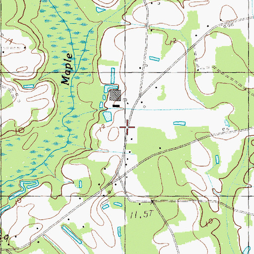 Topographic Map of Horry County Fire Department Maple, SC
