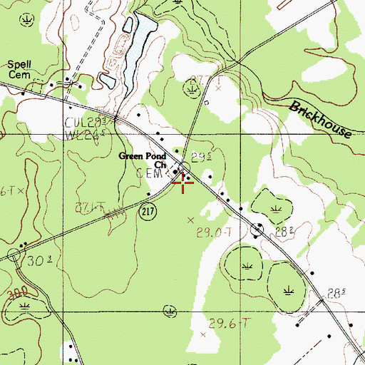Topographic Map of Springtown Fire Department Station 17, SC