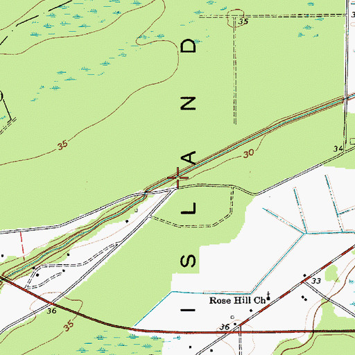 Topographic Map of Burton Fire Department Pinewood, SC