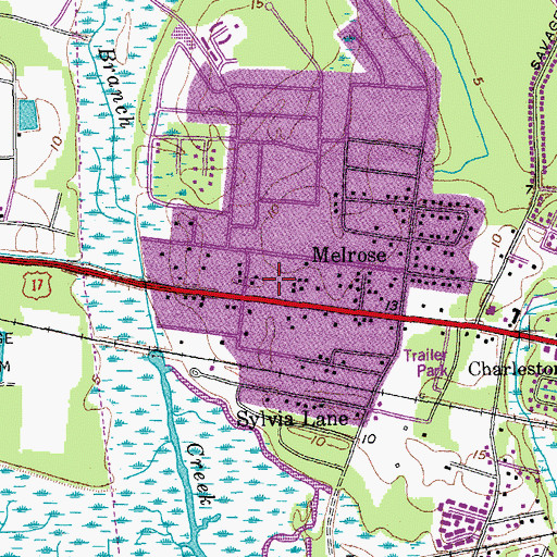 Topographic Map of Saint Andrews Fire Department Station 2, SC