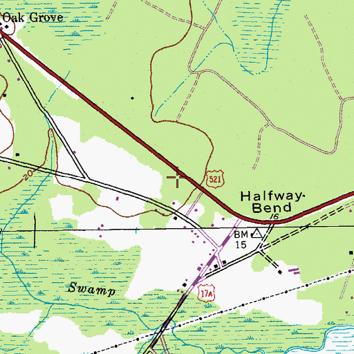 Topographic Map of Georgetown Fire Department Station 5, SC