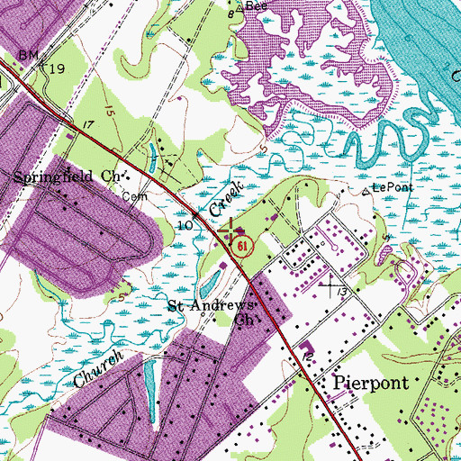 Topographic Map of Saint Andrews Fire Department, SC