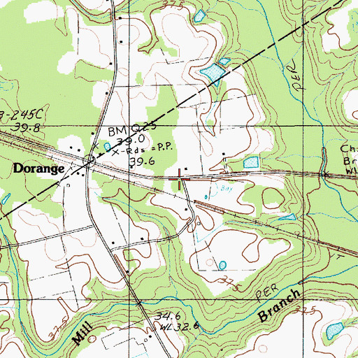 Topographic Map of Cattle Creek Fire Department Station 1, SC