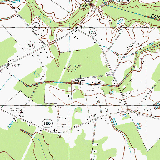Topographic Map of Scranton Fire Department, SC