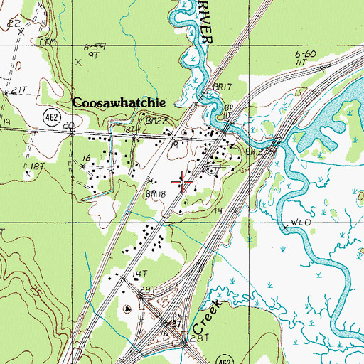 Topographic Map of Jasper Fire Department Station 31, SC
