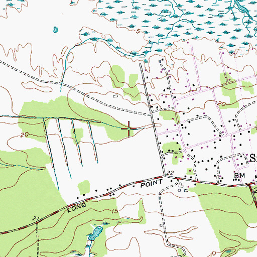 Topographic Map of Mount Pleasant Fire Department Station 2, SC
