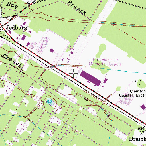 Topographic Map of Old Fort Fire Department, SC