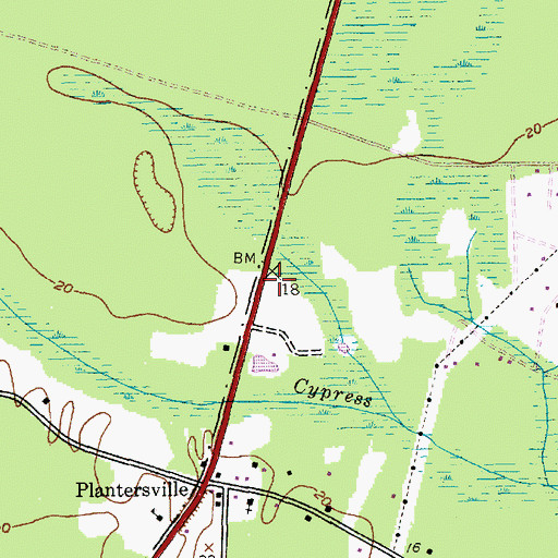 Topographic Map of Georgetown Fire Department Station 8, SC