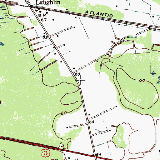 Topographic Map of Pee Dee Rural Fire Department, SC