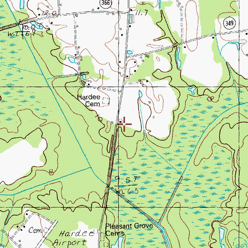 Topographic Map of Horry County Fire Department Mount Vernon, SC