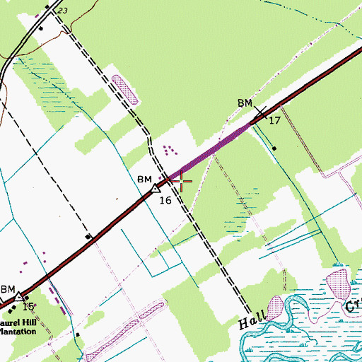 Topographic Map of Awendaw Fire District Station 3, SC