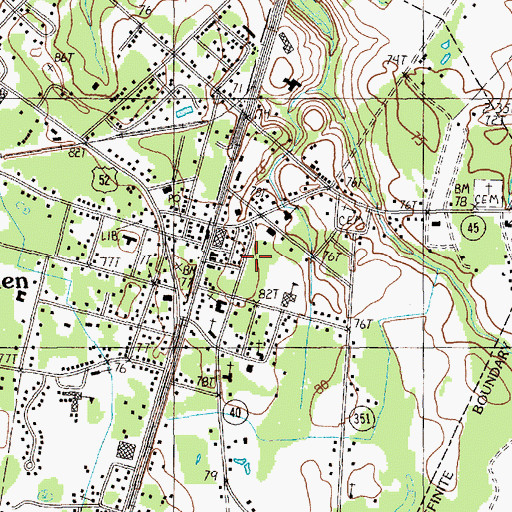 Topographic Map of Saint Stephen Fire Department, SC