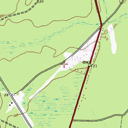 Topographic Map of Georgetown Fire Department Station 11, SC