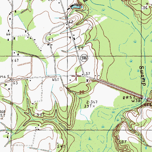 Topographic Map of Hannah - Salem - Friendfield Fire Department, SC