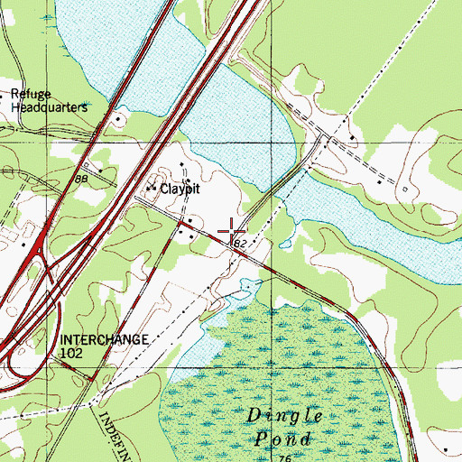 Topographic Map of Clarendon Fire Department Station 12, SC