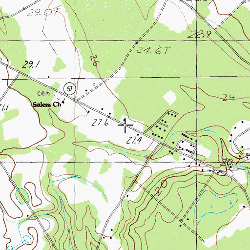 Topographic Map of Howe Springs Fire Department Station 4, SC
