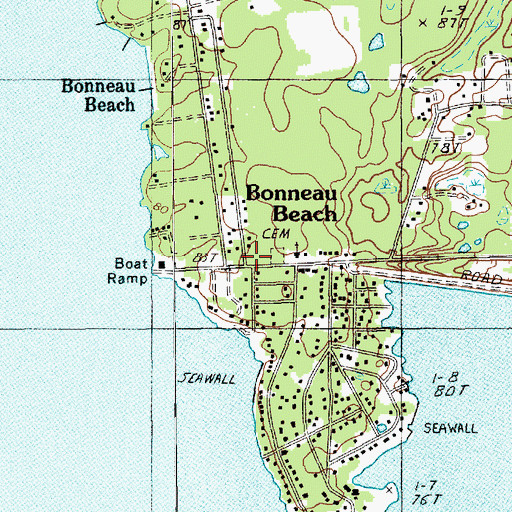 Topographic Map of Lake Moultrie Fire Department, SC