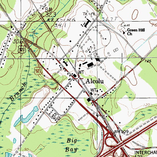 Topographic Map of Clarendon Fire Department Station 6, SC