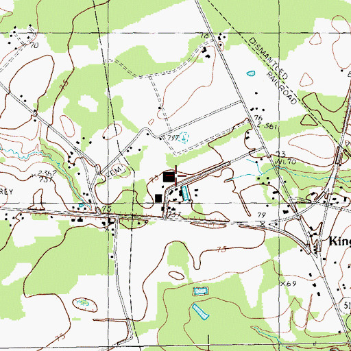 Topographic Map of Johnsonville Fire Department Station 3, SC