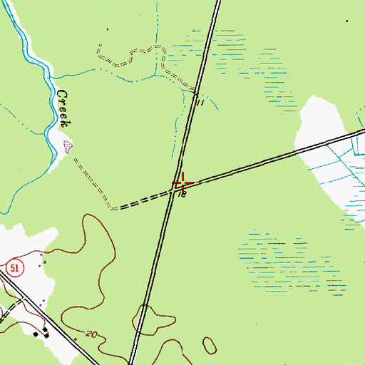 Topographic Map of Georgetown Fire Department Station 3, SC