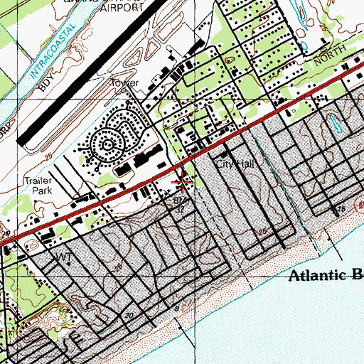 Topographic Map of North Myrtle Beach Fire Department Station 3, SC