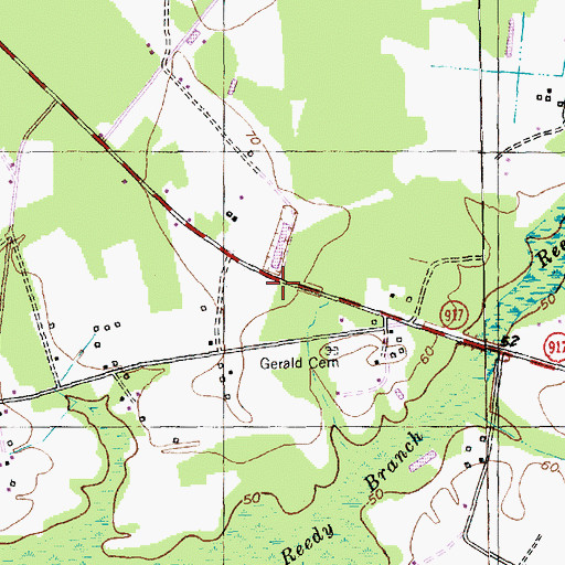 Topographic Map of Horry County Fire Department Station 10, SC