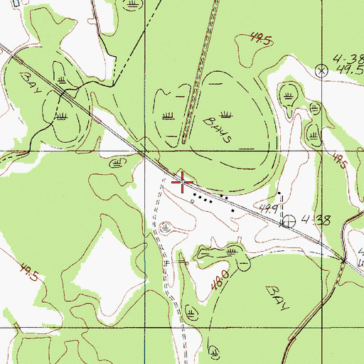 Topographic Map of Cattle Creek Fire Department, SC