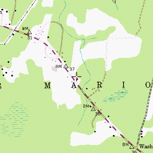Topographic Map of Jamestown Fire Department, SC