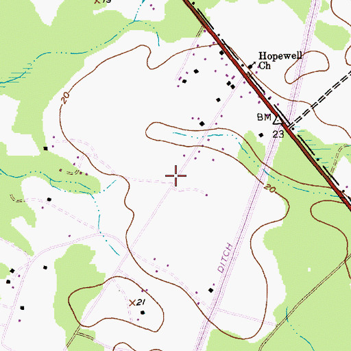 Topographic Map of Georgetown Fire Department Station 12, SC