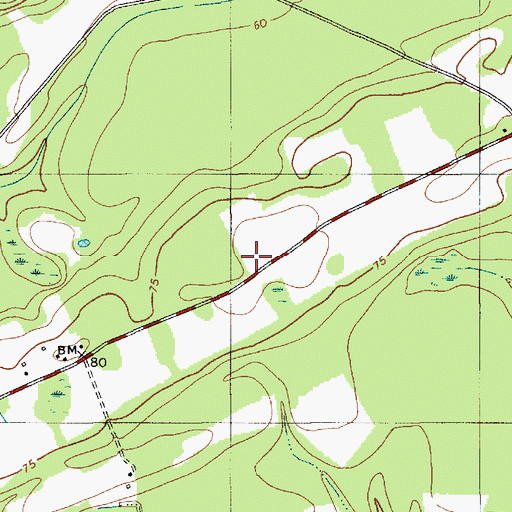 Topographic Map of Ridgeville Fire Department Station 8, SC